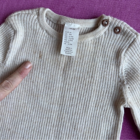 H&M Wool Rib Knit Long Sleeve Pants Set - Picture 2 of 5